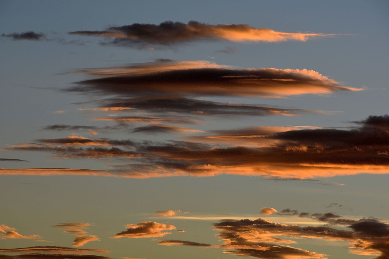 sunset sky clouds free photo