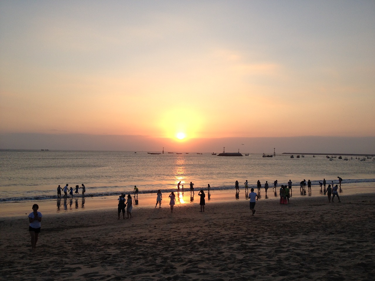 sunset asia sea free photo