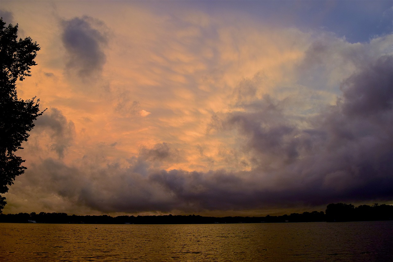 sunset clouds sky free photo