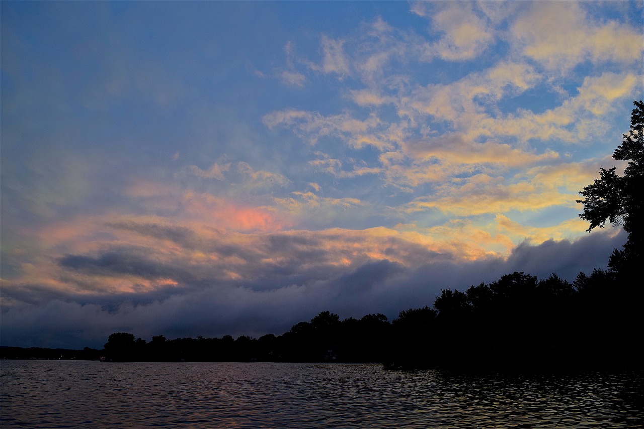 sunset clouds sky free photo