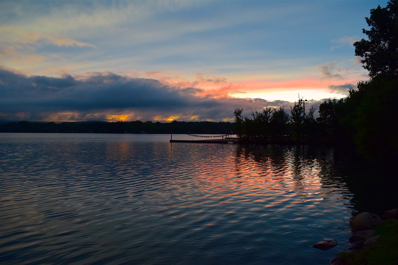 sunset clouds sky free photo