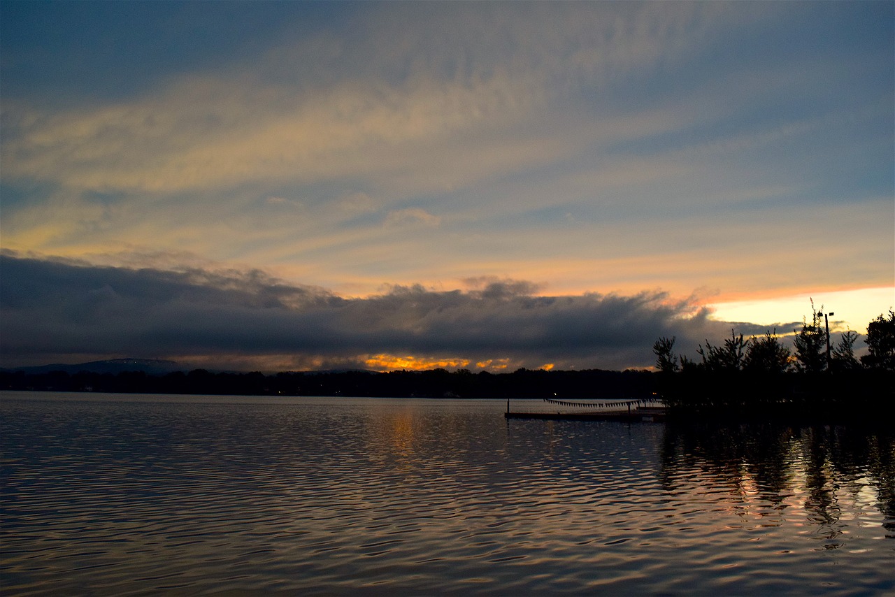 sunset clouds sky free photo