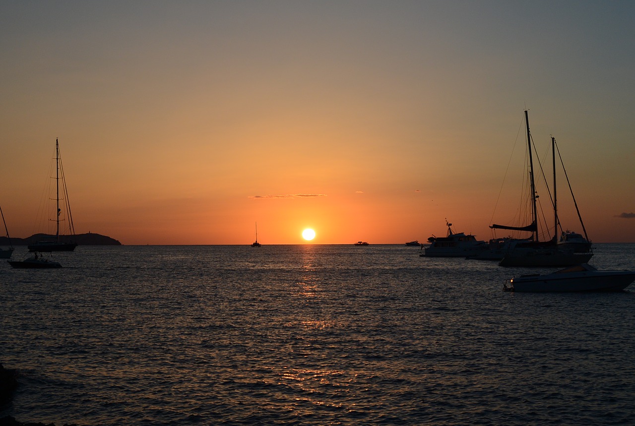 sunset abendstimmung ibiza free photo