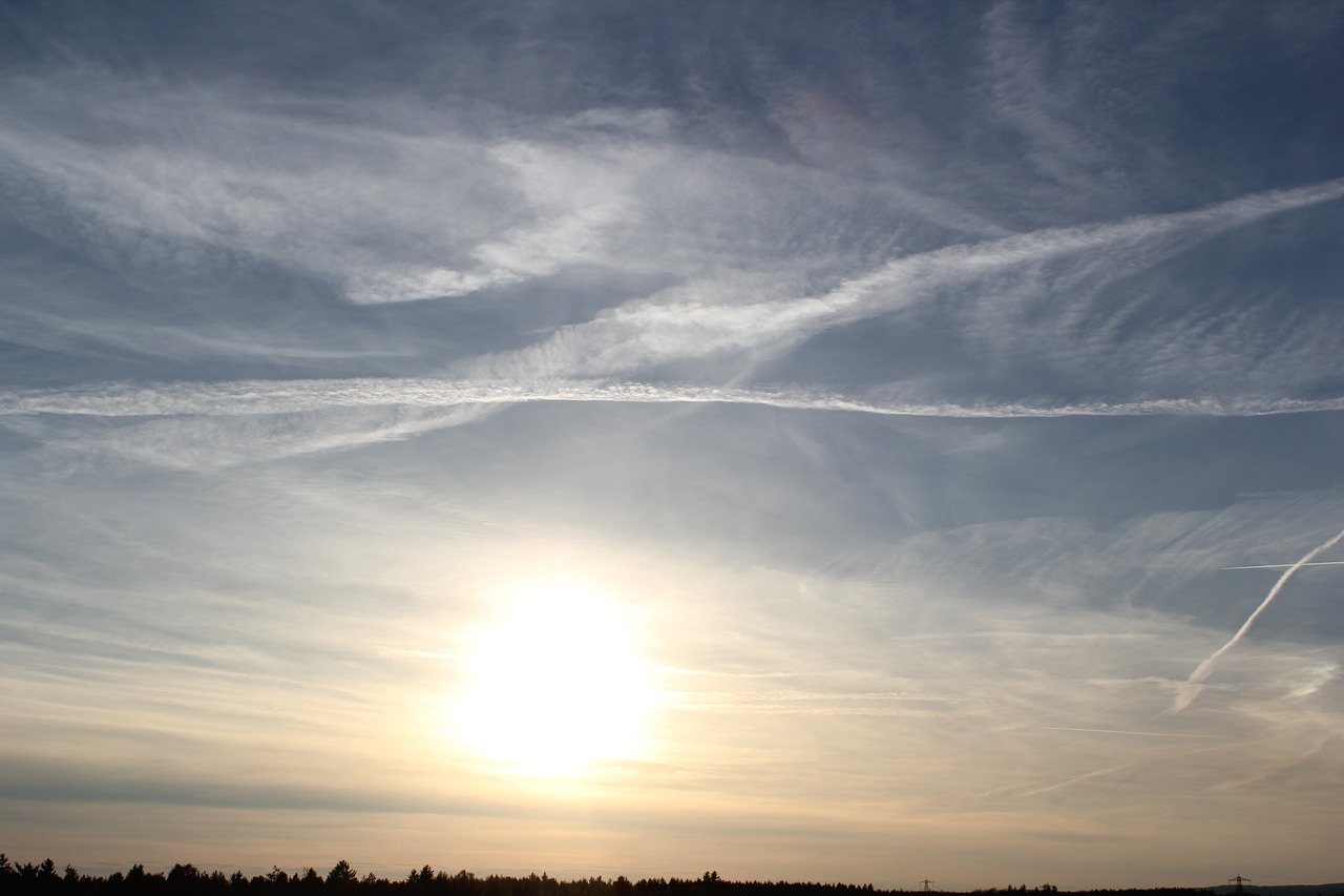 sunset sky clouds free photo