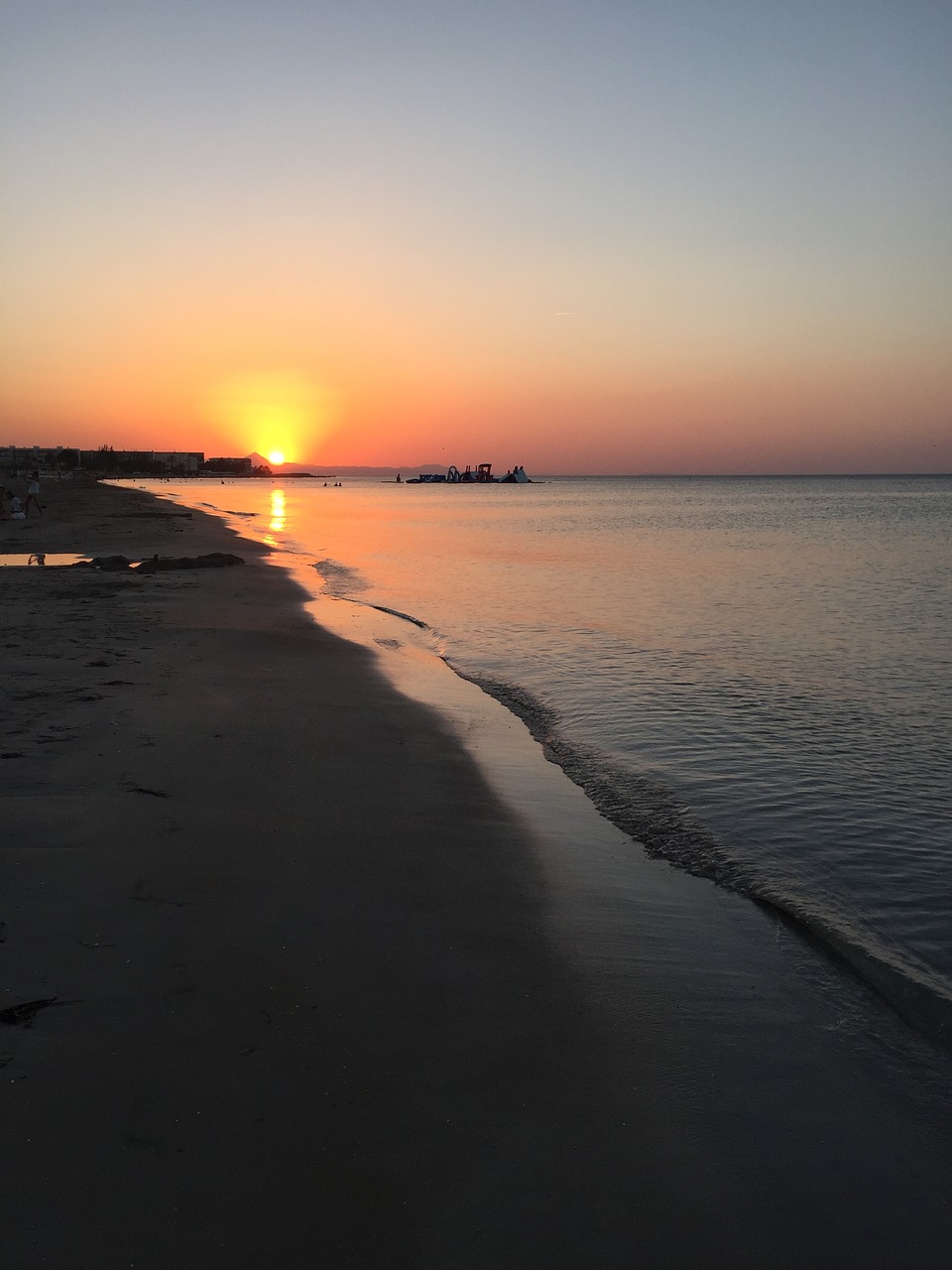 sunset the mediterranean sea spain free photo