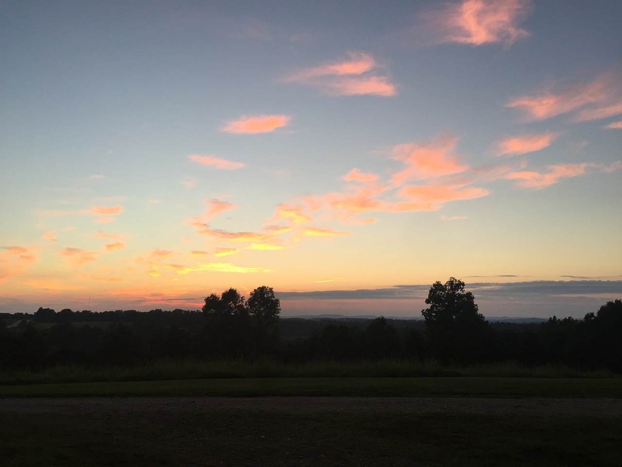 sunset clouds sky free photo