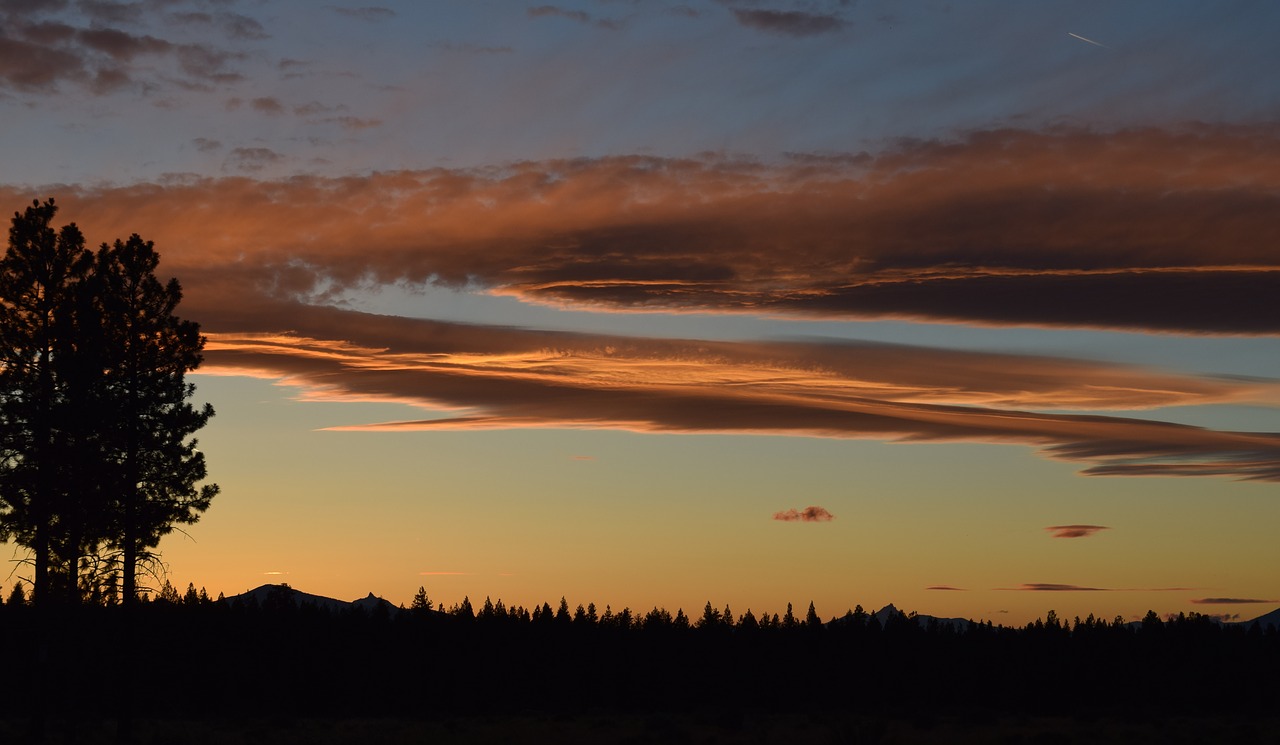 sunset clouds colorful free photo