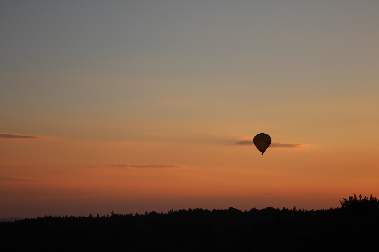 sunset balloon hot air balloon free photo