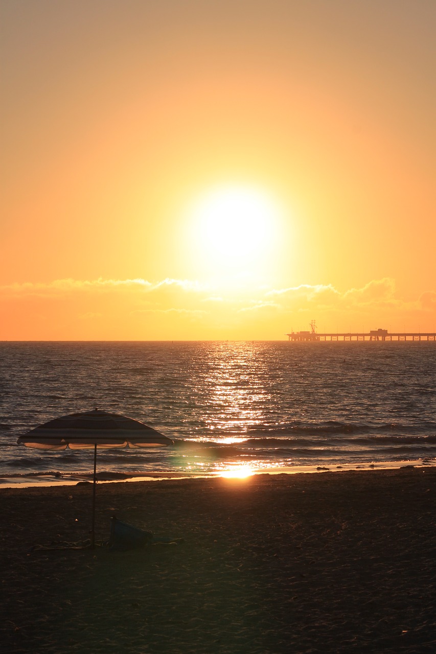 sunset sea beach free photo