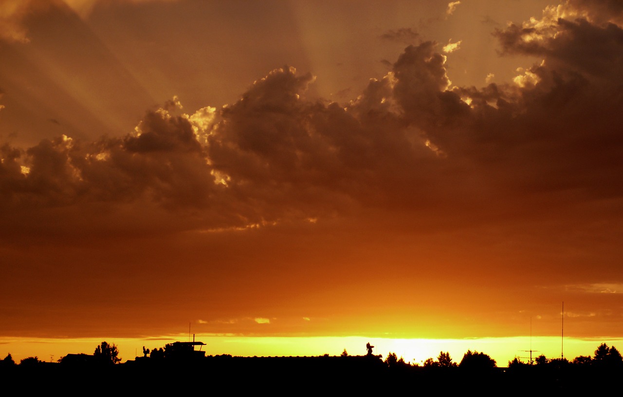 sunset evening abendstimmung free photo