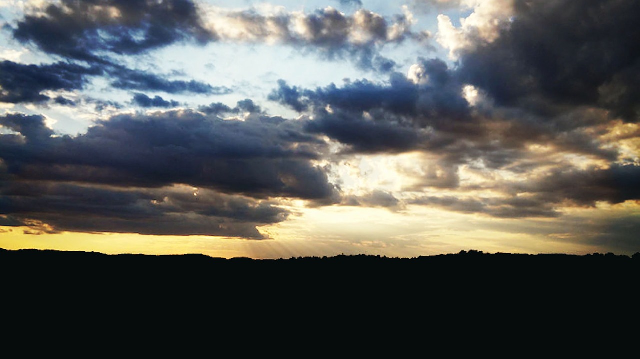 sunset clouds sun free photo