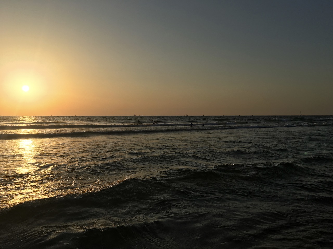 sunset beach israel free photo