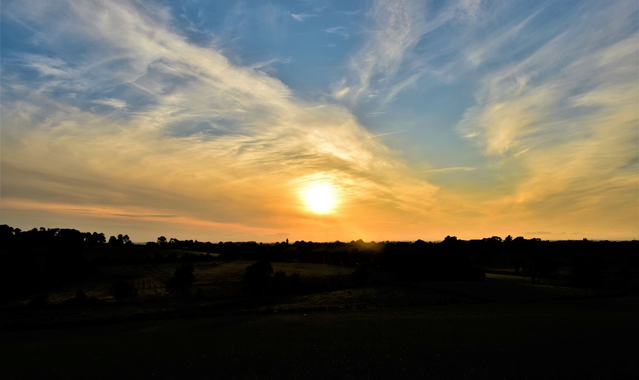 sunset landscape sun free photo