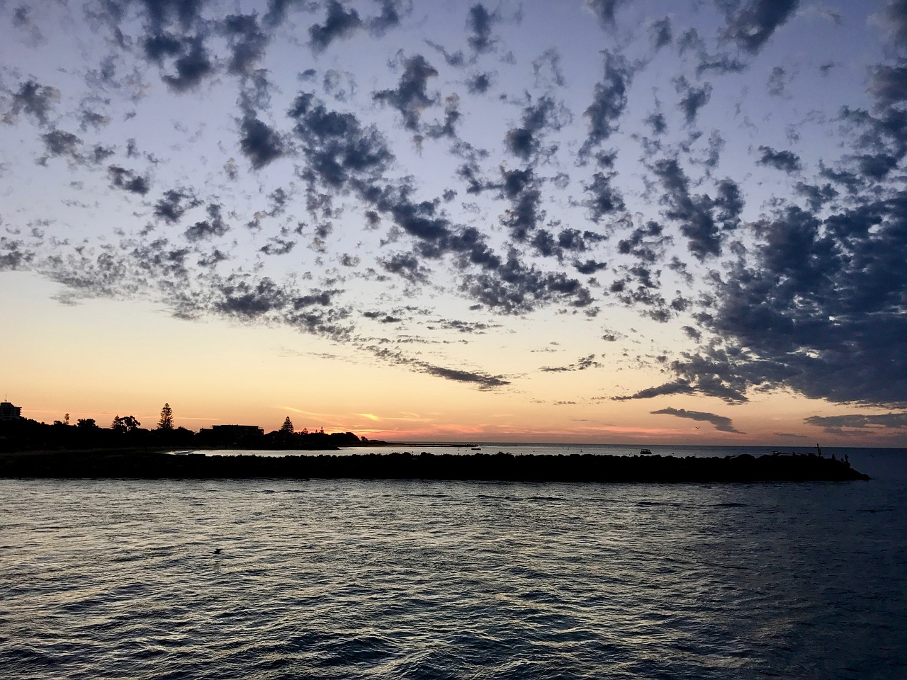 sunset estuary mandurah free photo