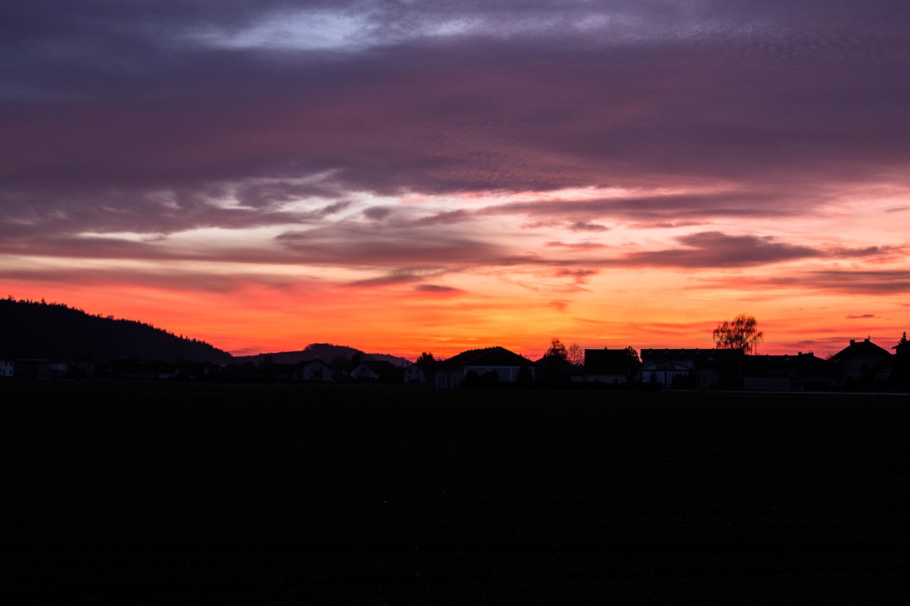 sunset clouds sky free photo