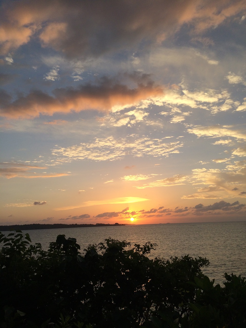 sunset okinawa sea free photo