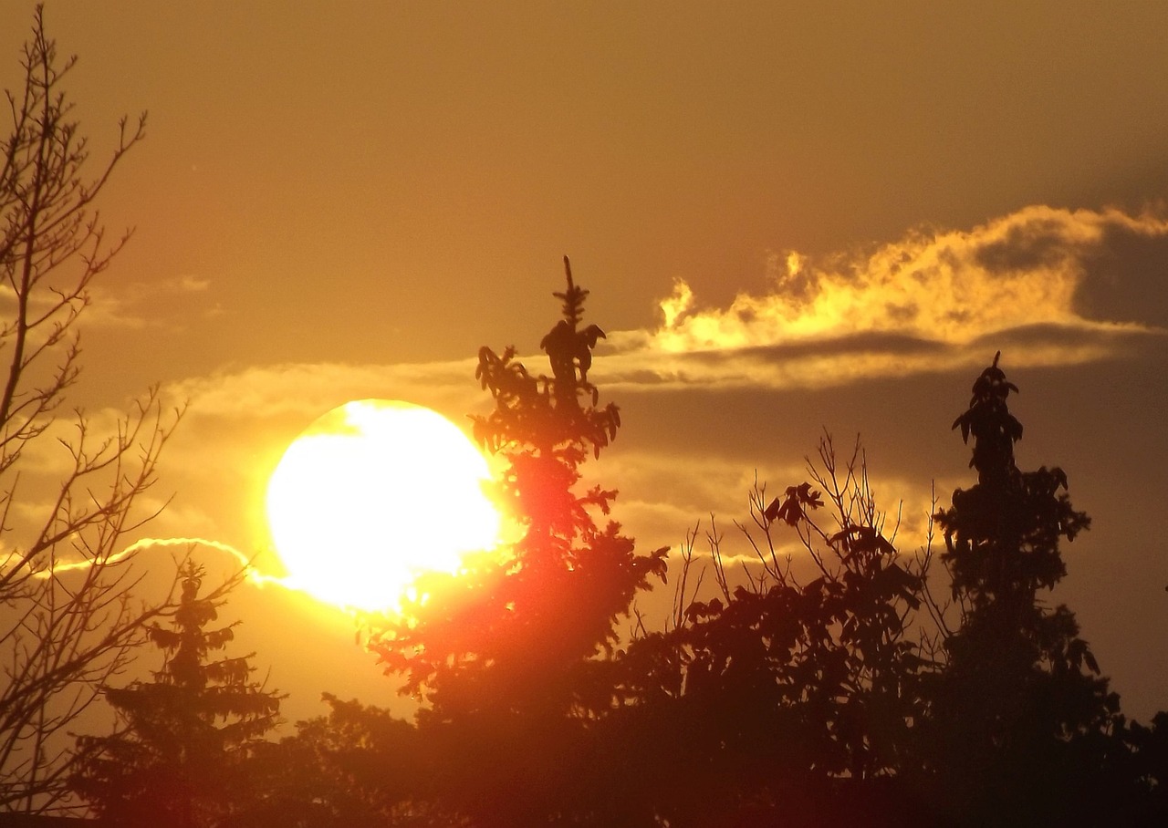 sunset sky clouds free photo