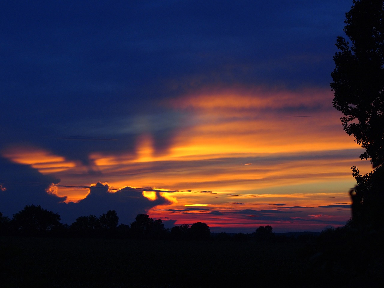 sunset sky abendstimmung free photo