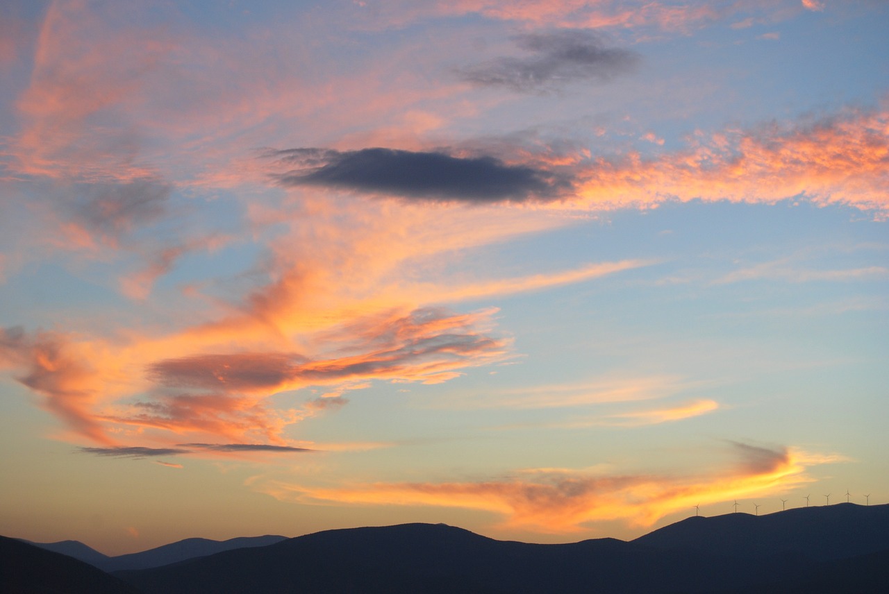 sunset landscape clouds free photo