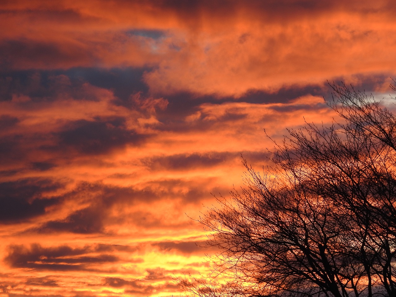 sunset evening sky afterglow free photo