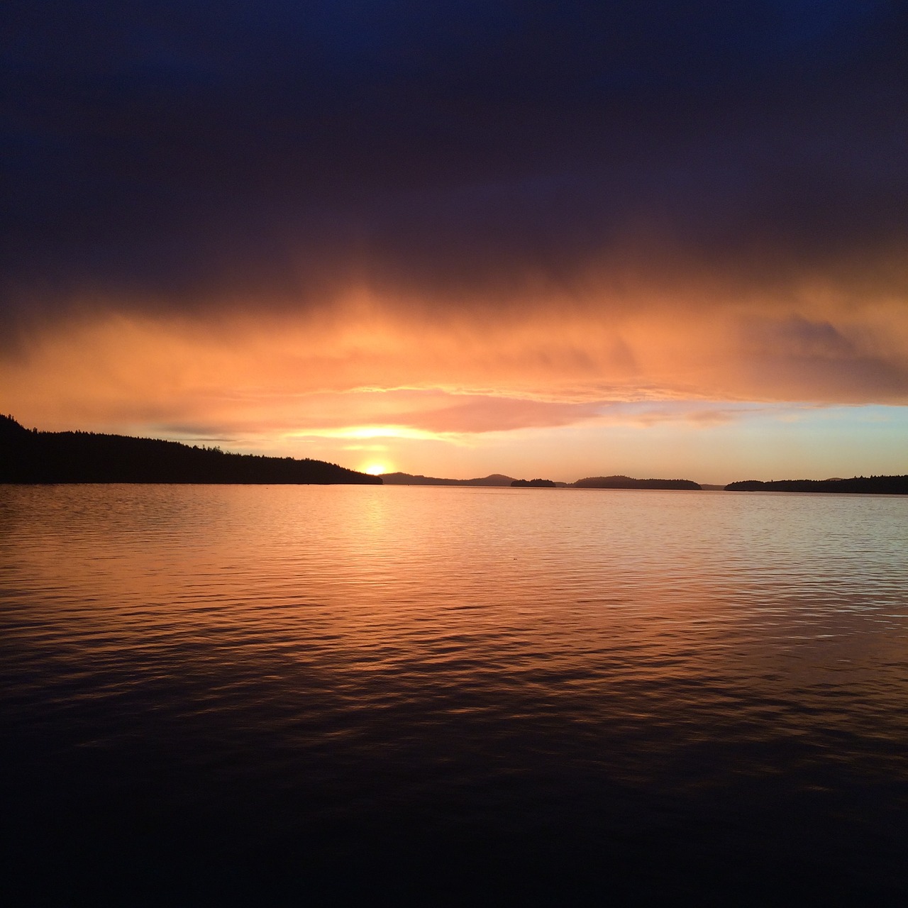 sunset saltspring island free photo