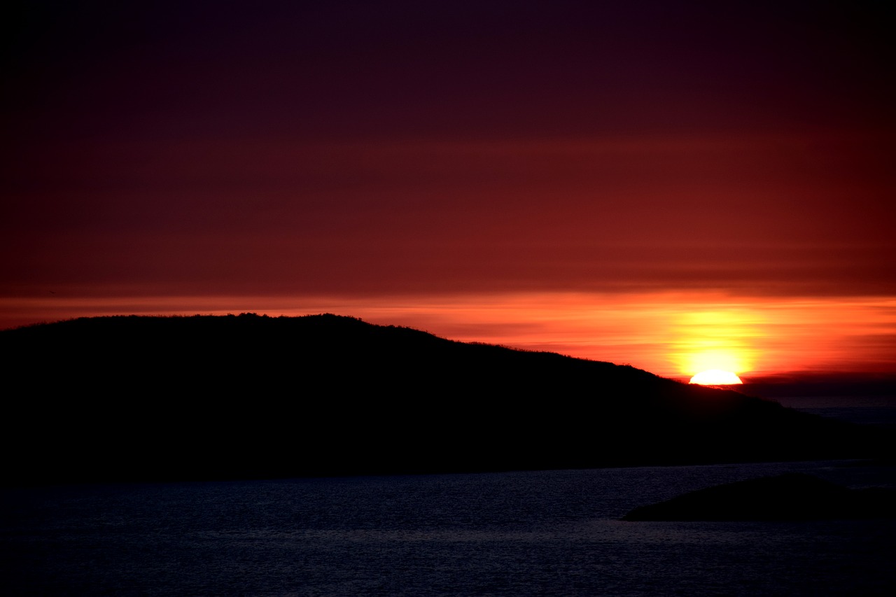 sunset norway nordland free photo