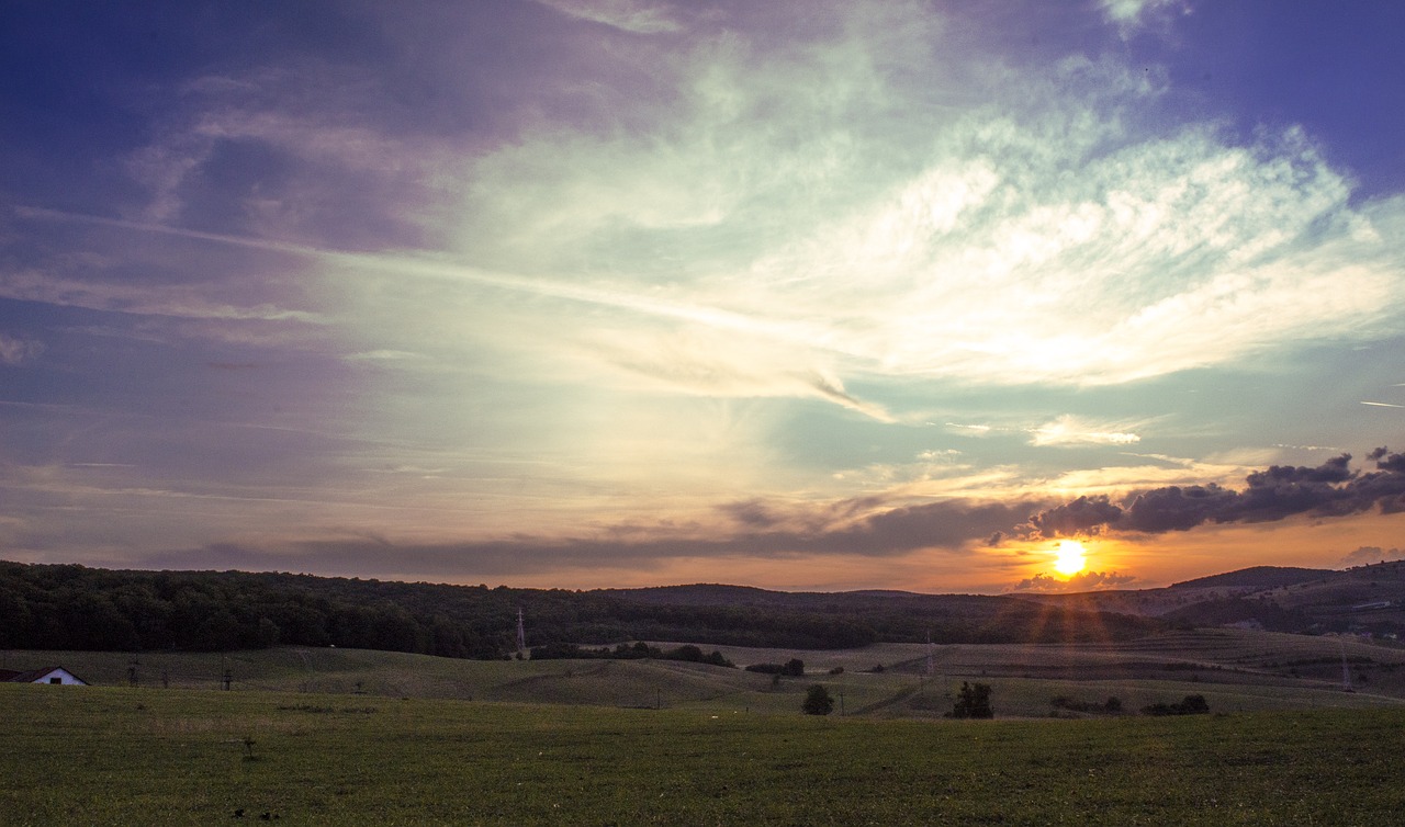 sunset dramatic clouds free photo