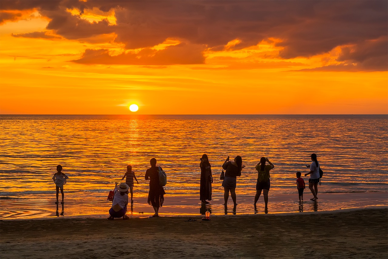 sunset beach sea free photo