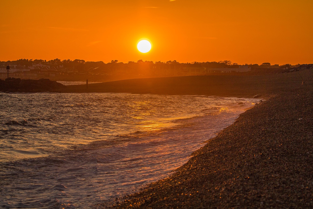 sunset coast ocean free photo