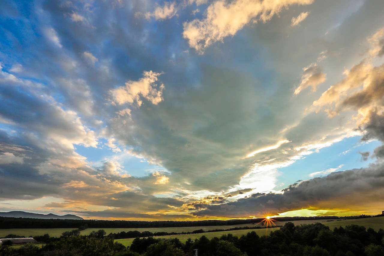 sunset panorama horizon free photo
