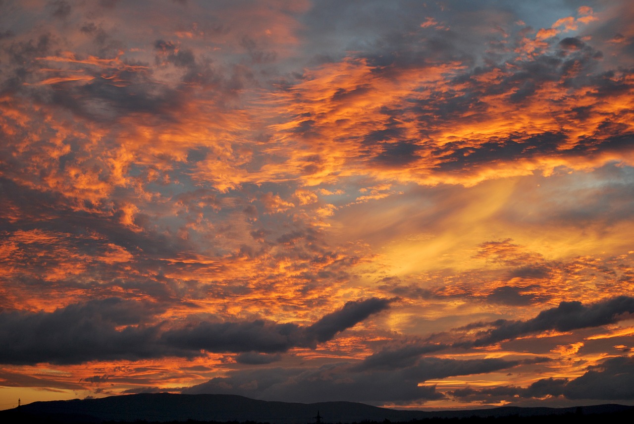 sunset sky clouds free photo