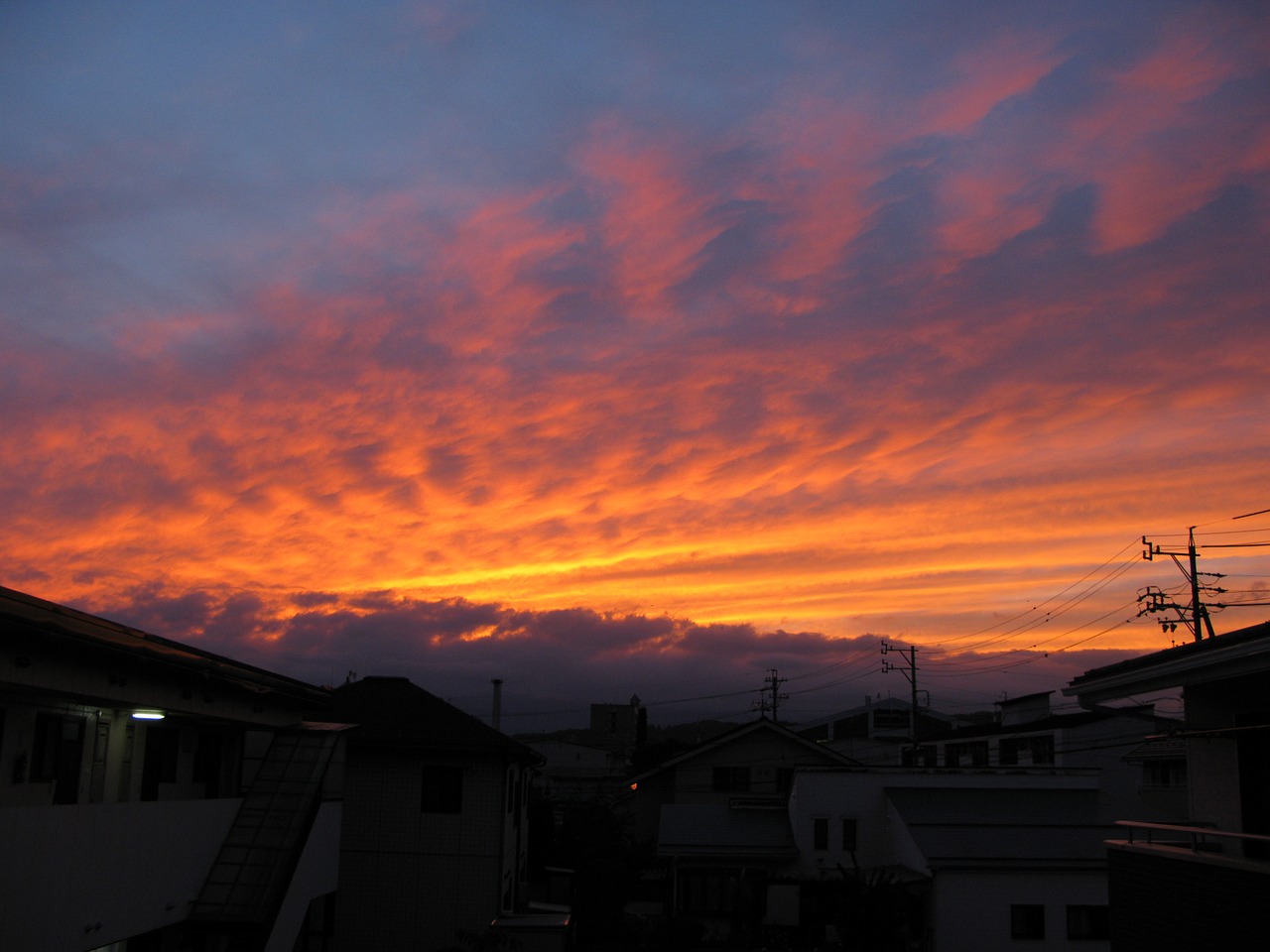 sunset early autumn orange free photo