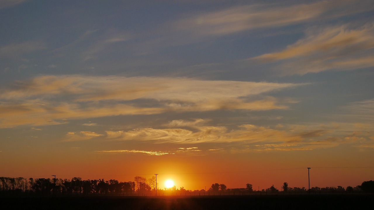 sunset chivilcoy buenos aires free photo