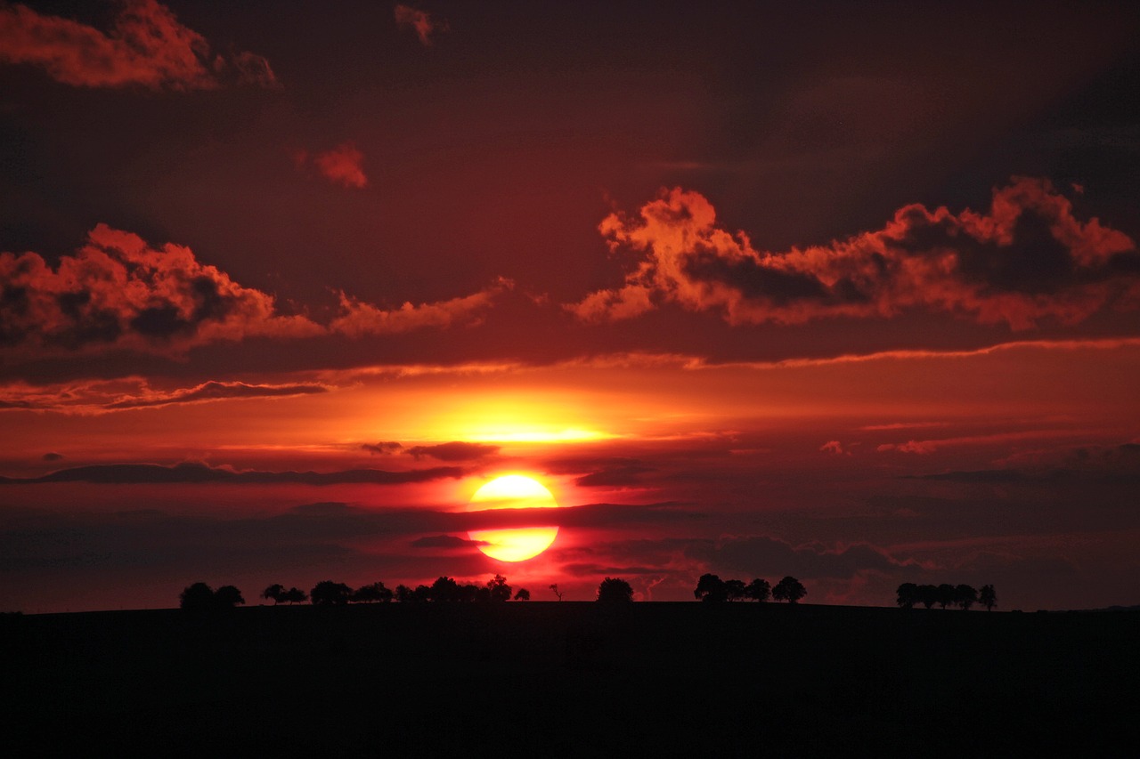 sunset evening sky afterglow free photo