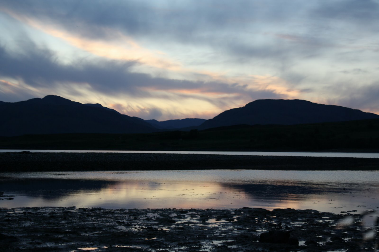 sunset afterglow western highlands free photo