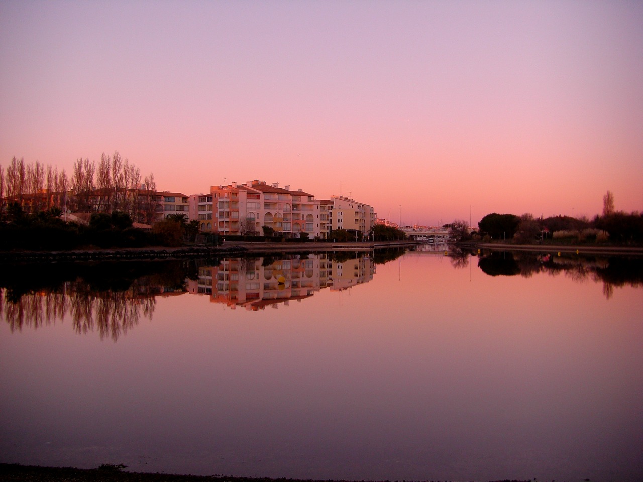 sunset reflection landscape free photo