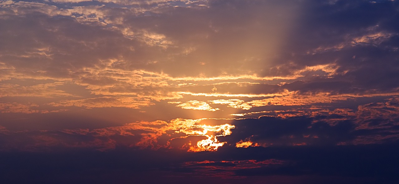 sunset sky clouds free photo