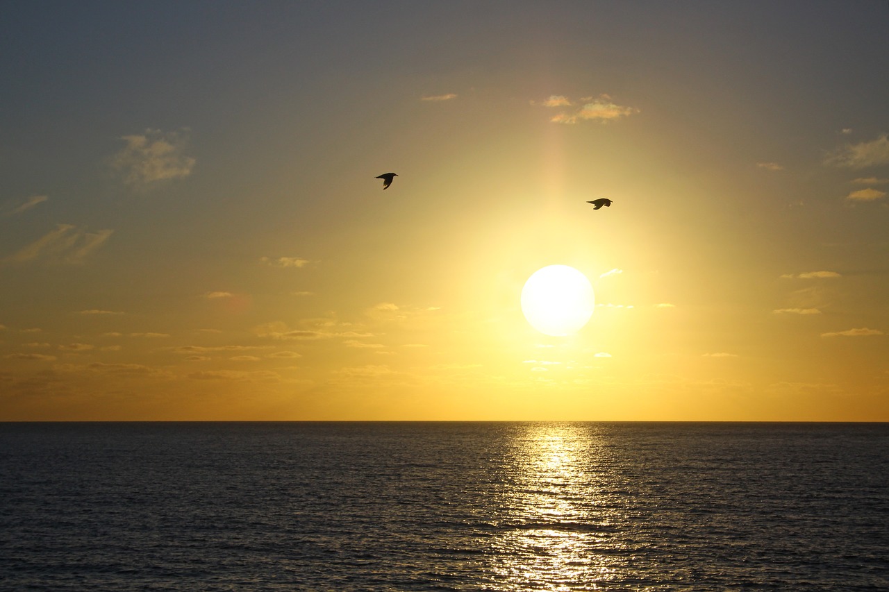 sunset cornwall sea free photo