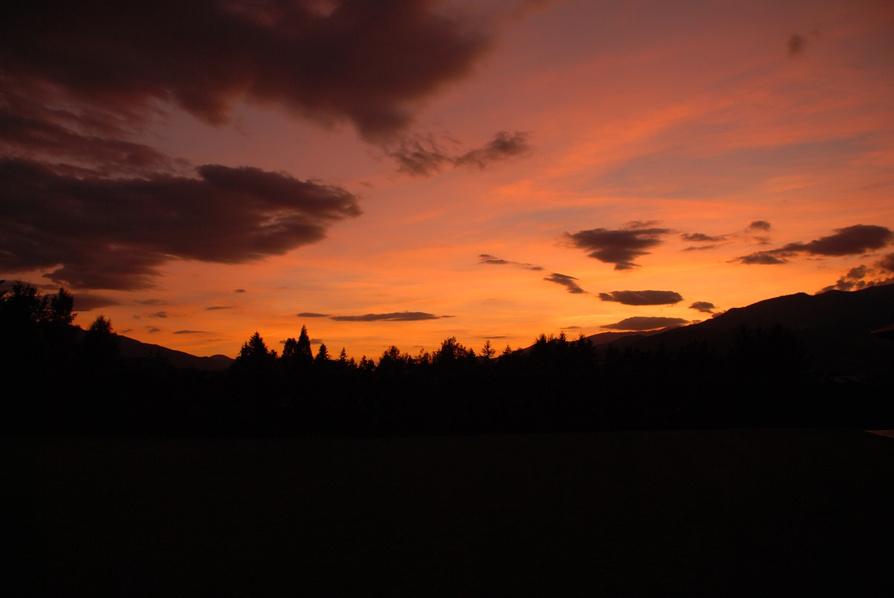 sunset orange sky evening sun free photo