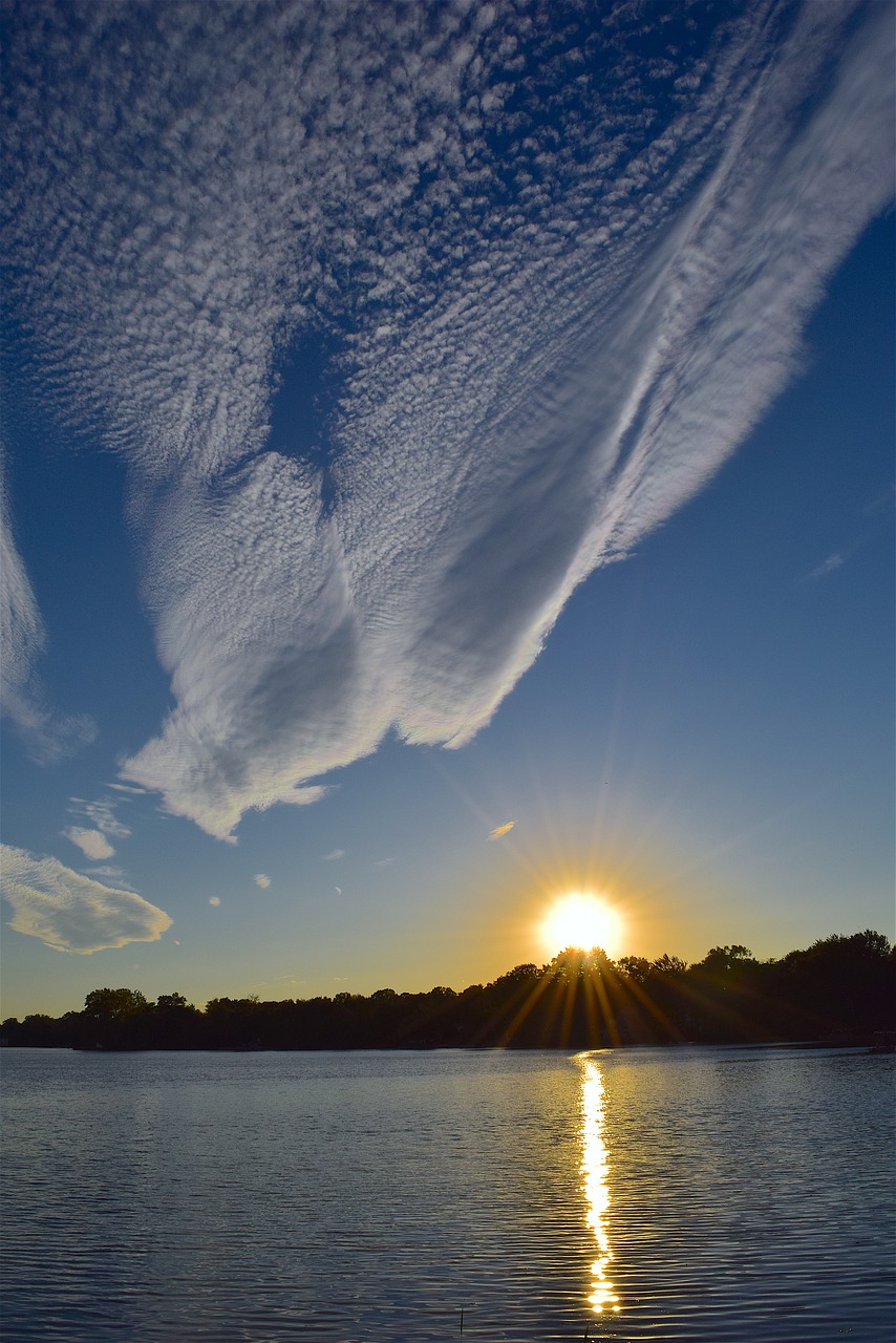 sunset clouds sky free photo