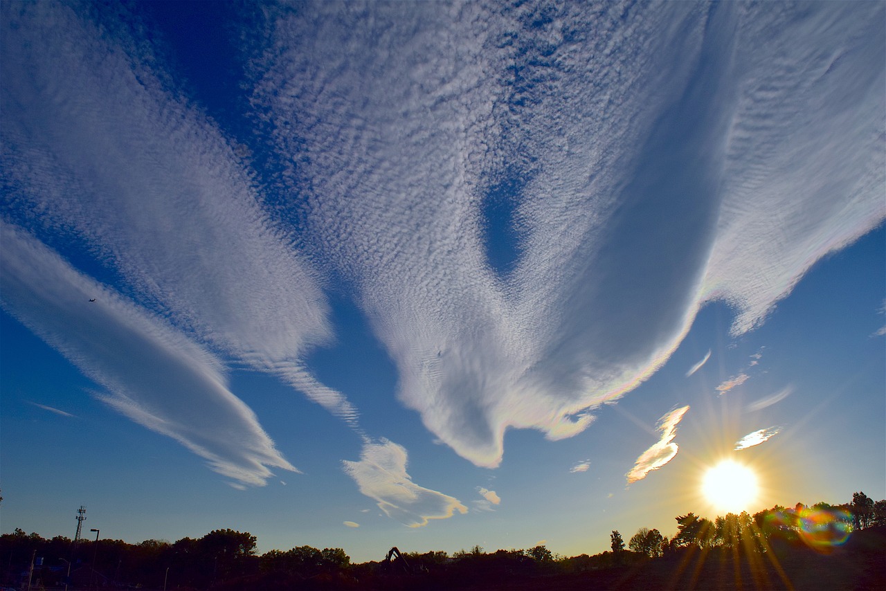 sunset clouds sky free photo