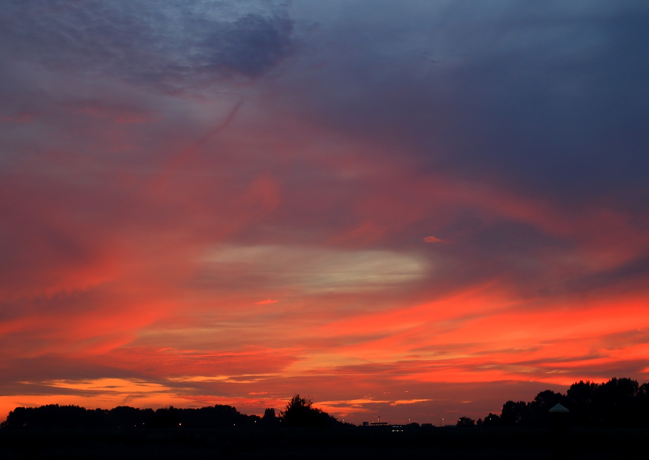 sunset afterglow sky free photo