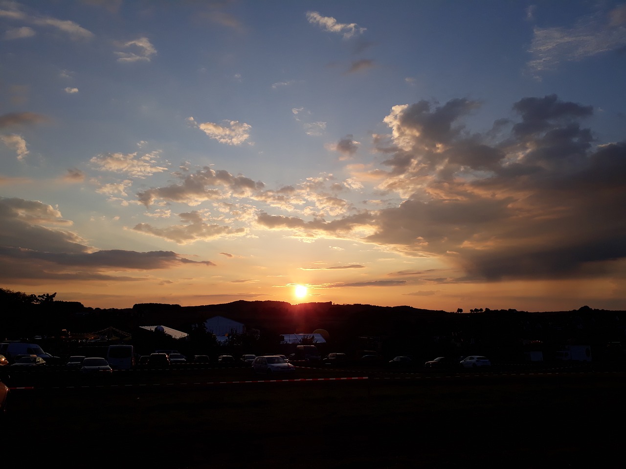 sunset sky clouds free photo