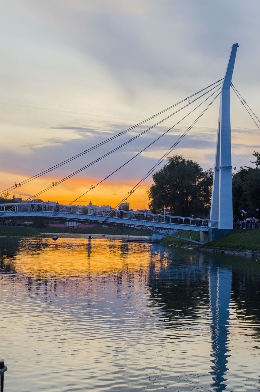 sunset river beach free photo