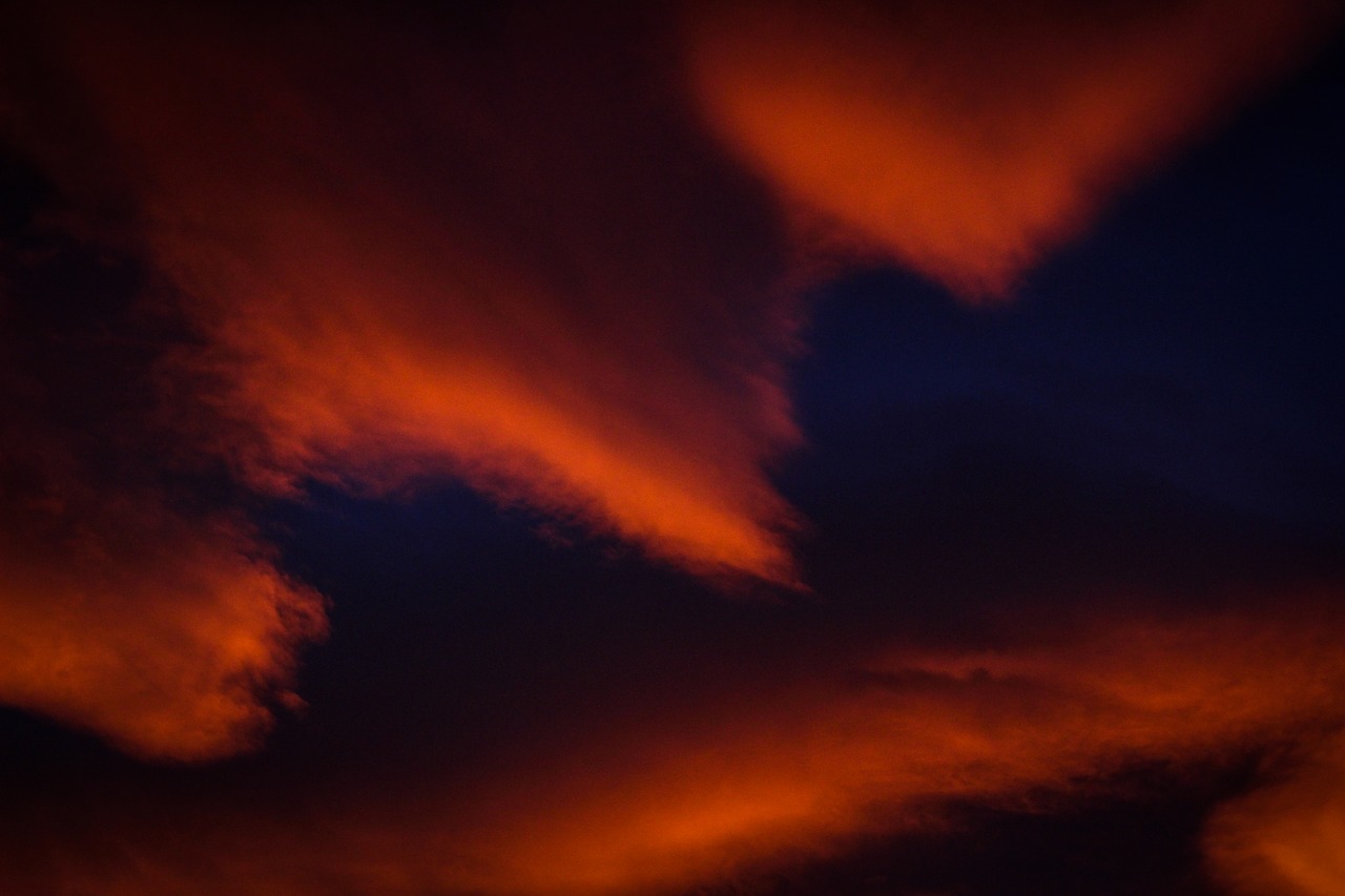 sunset clouds cloud free photo