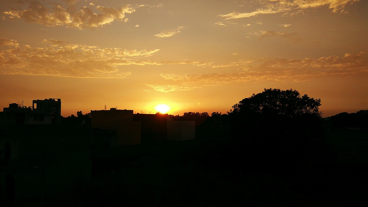 sunset haridwar uttarakhand free photo