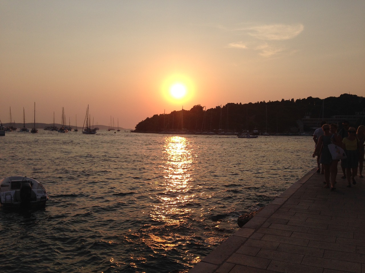 sunset croatia zadar free photo