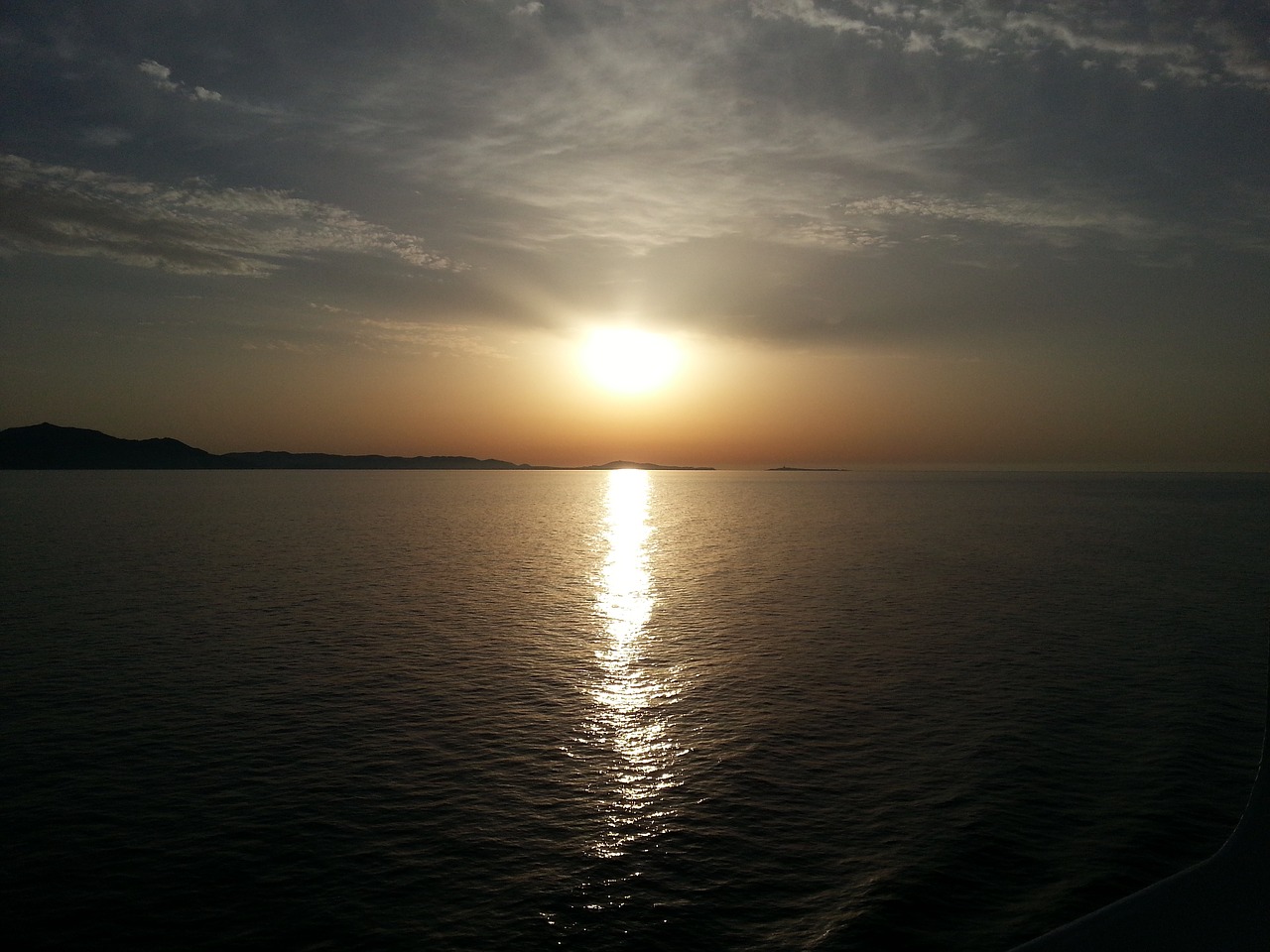 sunset sea night free photo