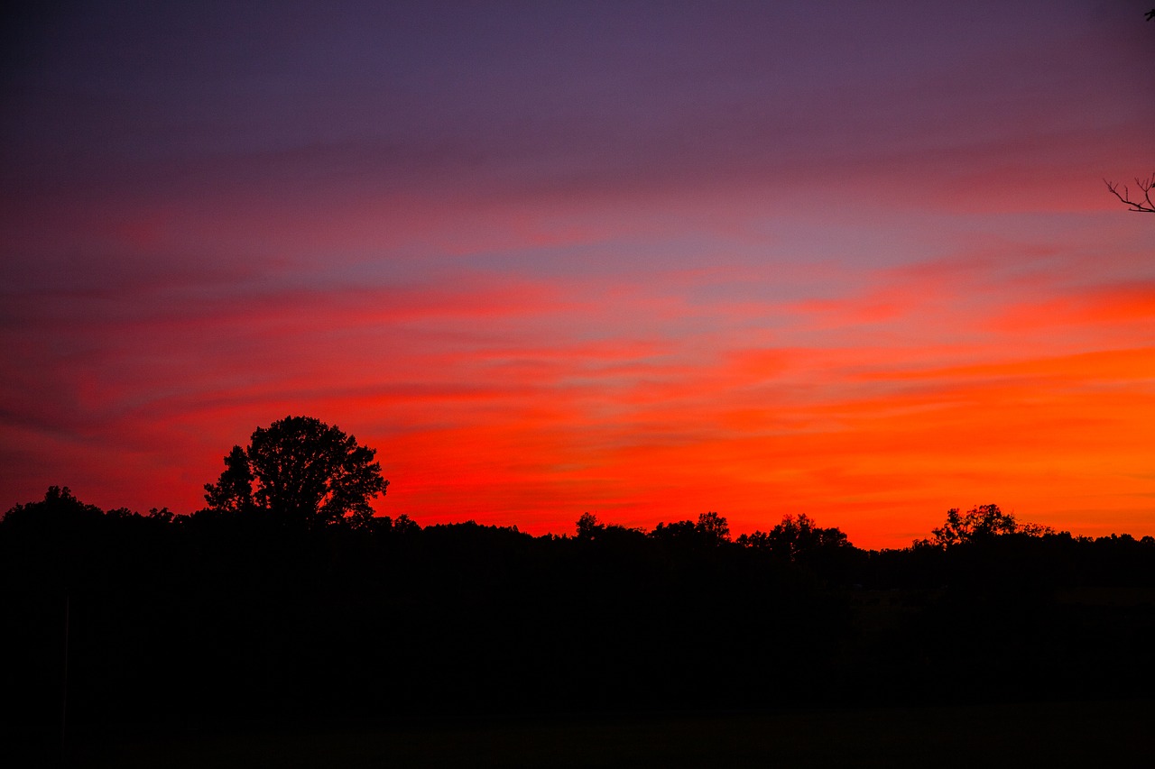 sunset rural country free photo