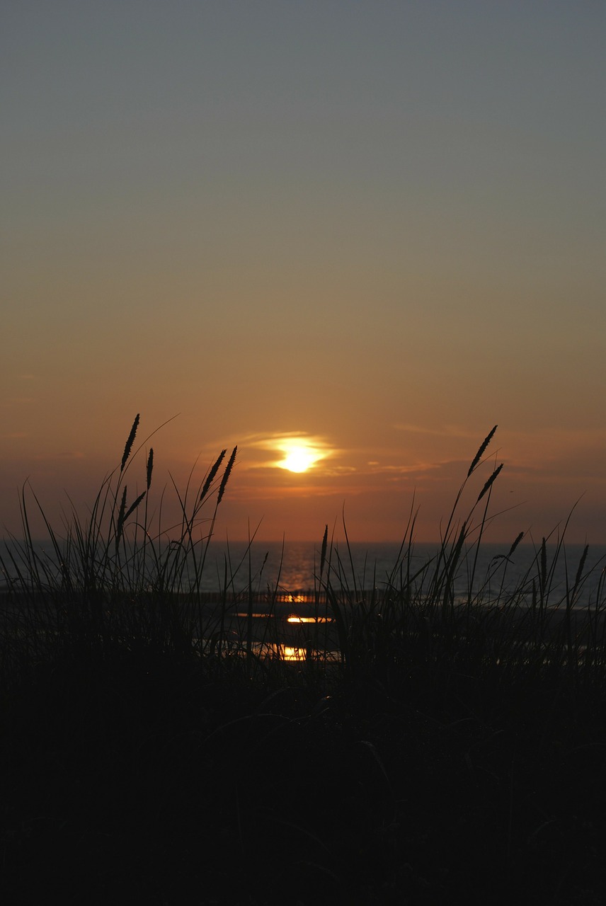 sunset sea wangerooge free photo